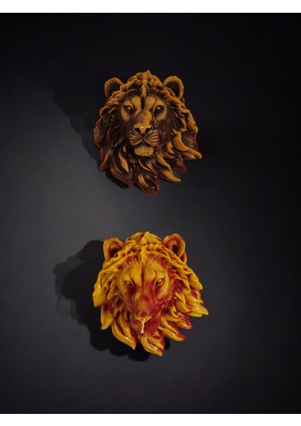 Asil Alev Aslan Figürlü Dekoratif Mum – Galatasaray Renkli | El Yapımı Lavanta Kokulu Soya Wax | 17 cm fiyatları