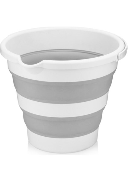 Katlanabilir Çamaşır Sepeti ve Maşrapa Seti, Gri, Hafif ve Pratik, 27 L modelleri