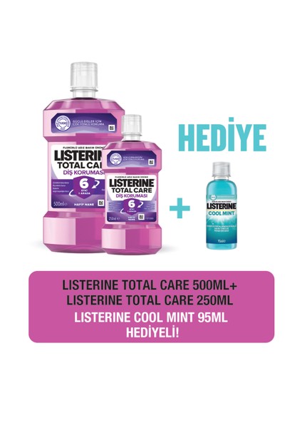 Total Care 500 ml + 250 ml + Cool Mint 95 ml Hediye