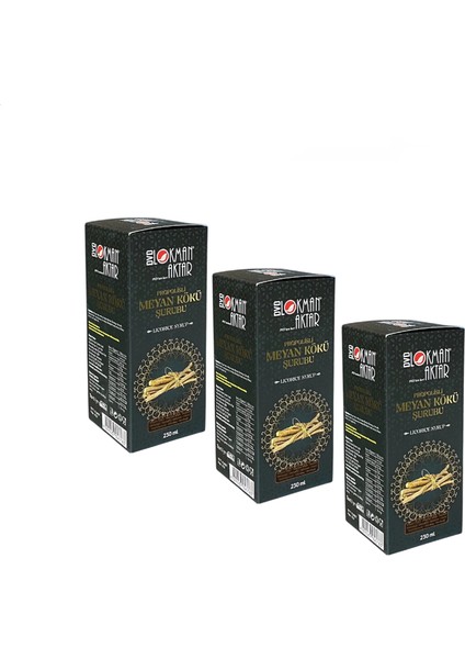 Propolisli Meyan Kökü Şurubu 230 Ml, 3 Adet, DVD Lokman Aktar