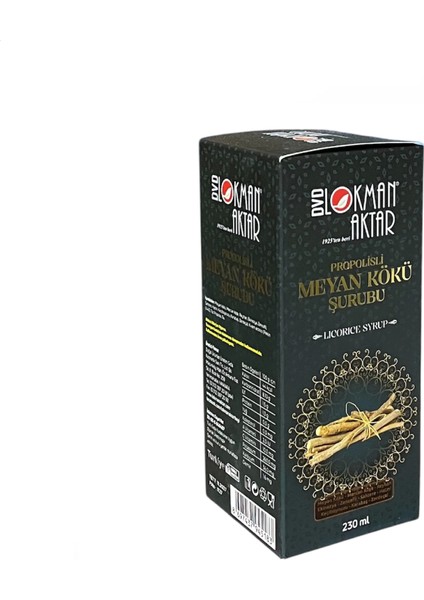 Propolisli Meyan Kökü Şurubu 230 Ml, 3 Adet, DVD Lokman Aktar