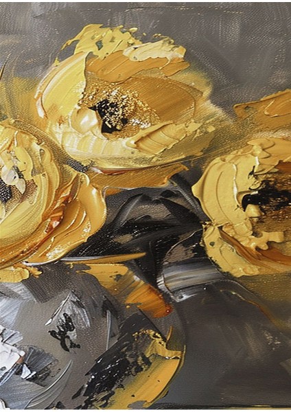 soft Gri-Sarı Gül Desenli Model 1|çerçeveli Temperli Cam Tablo Tekli Dikey fiyatları