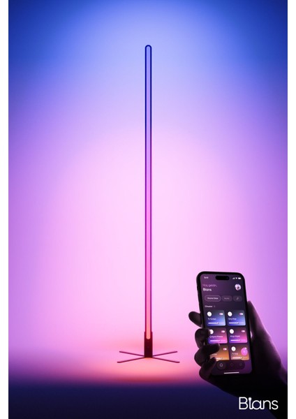 React™ LED Lambader - Sese Duyarlı - Mobil Uygulama - Animasyonlu (Siyah)