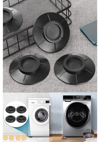 4'lü titreşim önleyici set, sessiz ve stabil kullanım sağlar, çok renkli plastik ürün modelleri