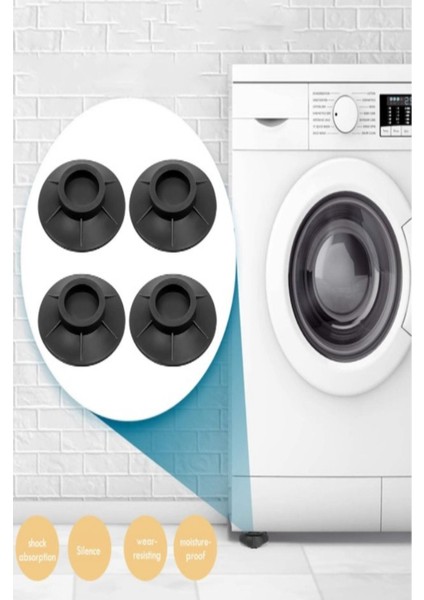 4'lü titreşim önleyici set, sessiz ve stabil kullanım sağlar, çok renkli plastik ürün fırsatları