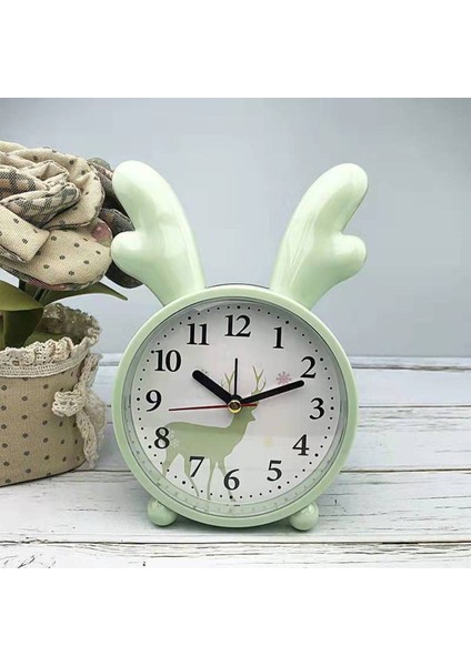 Geyik Kulaklı Masa Saati, Alarmli, Yeşil, 16 x 11, Sürpriz Hediyeli fiyatları