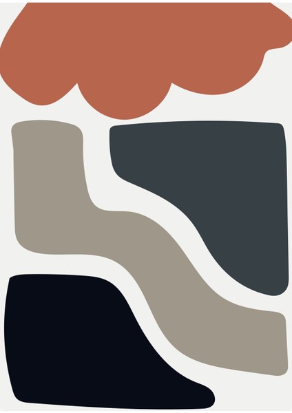 turuncu-Turkuaz-Beyaz Soyut Model 02 |çerçeveli Temperli Cam Tablo Tekli Dikey fiyatları