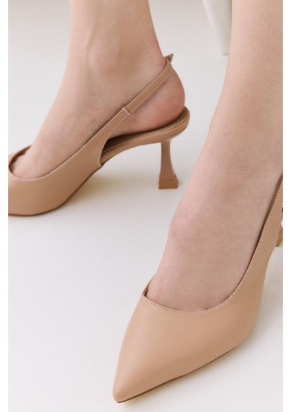 Kadın Pudra Ayarlanabilir Tokalı Stiletto