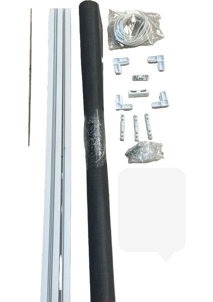 SİNEKLİK 17X25 Fberglass Menteşeli DEMONTE Pencere Sinekliktakım Beyaz