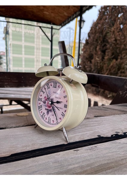 Retro Nostaljik Alarmlı Metal Çalar Saat