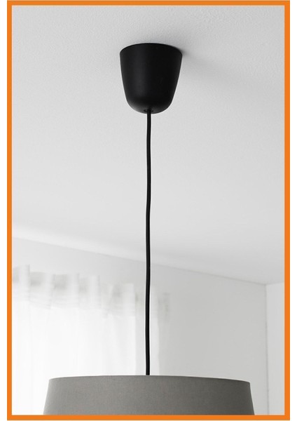 Hemma Tavan Lambası Kablo Seti 1.8 Metre 22 W Siyah