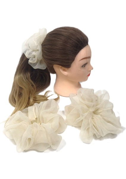 Büyük Organze Scrunchie - Yumuşak Dokulu Saç Tokası fiyatları