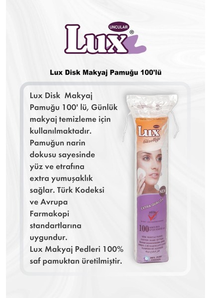 Disk Makyaj Pamuğu 100'LÜ 5 Al 4 Öde ve Rosie Pamuk