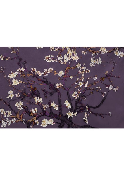 sevilen Çiçek Tablosu 12 Mor Krem |çerçeveli Temperli Cam Tablo Tekli Yatay fiyatları