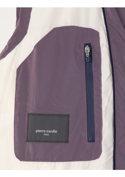 Erkek Mor Kapüşonlu Şişme Sıcak Tutan Yelek 50293233-VR038