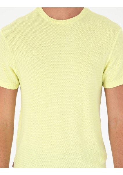 Erkek Limon Slim Fit Basic Tişört 50280967-VR035