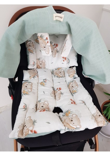 Bebekler için Sıcacık Puset Örtüsü ve Minder Seti, Doğal Pamuklu ve Çift Katlı, Kışlık İhtiyacınızı Karşılar. fiyatları