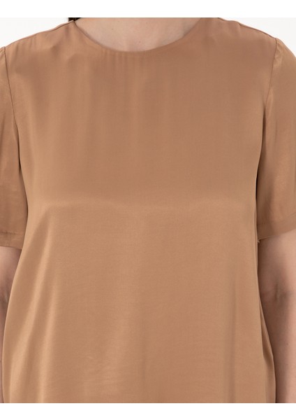 Kadın Kahverengi Comfort Fit Bluz 50301143-VR029