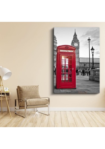 Londra Telefon Kulübesi - Ikonik Kırmızı Kanvas Tablo