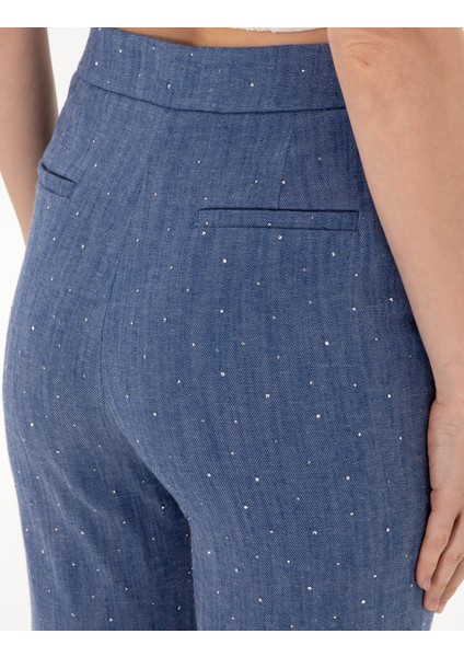 Kadın Indigo Kumaş Pantolon 50306487-VR028