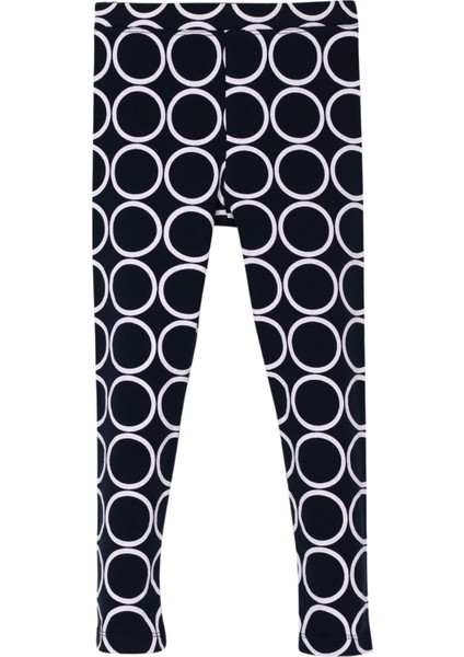 Kız Çocuk Monochrome Ring Desen Tayt