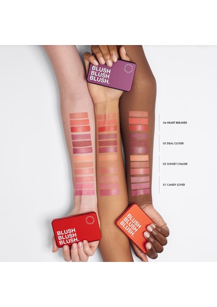 Palette Blush Blush Blush - Üçlü Allık Paleti 01 Candy Lover (10 gr) modelleri