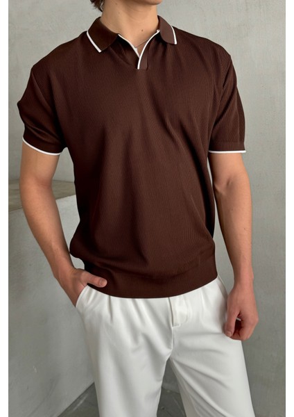 Erkek Oversize Selanik Polo Yaka Triko T-Shirt fiyatları