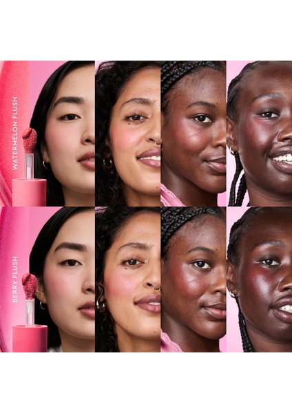 Watermelon Glow Niacinamide Dewy Flush - Aydınlatcı Likit Allık Orman Meyveleri Kırmızısı (12 ml)
