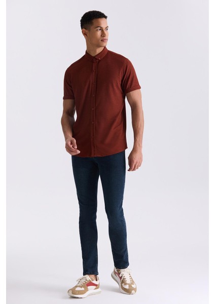 Tarçın Slim Fit Gömlek Yaka Düğmeli T-Shirt fiyatları