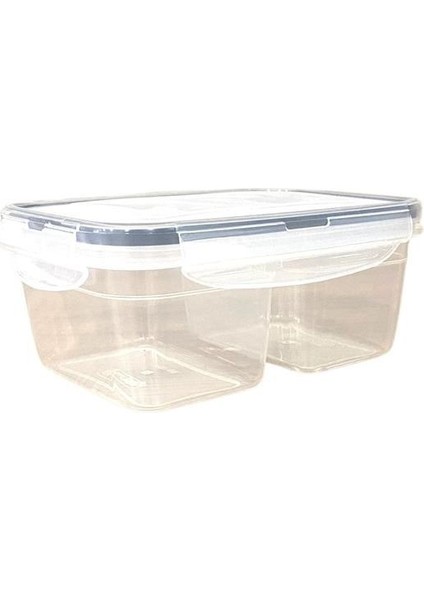 Buffer® 2 Bölmeli 0,45+0,45 Litre Kilitli Kapaklı Erzak Saklama Kabı LC-524