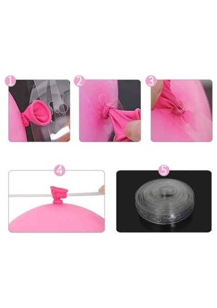 50' Li Pembe-Metalik Beyaz-Krom Gold Doğum Günü Konsepti Balon Zinciri Seti modelleri