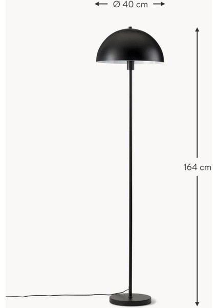 Mushroom Statik Siyah Lambader Modern Dekoratif Oturma Odası Çalışma Odası Zemin Lambası modelleri