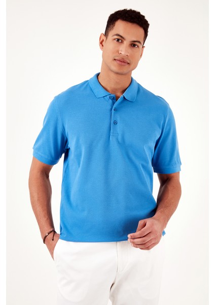 Pamuklu Regular Fit Düğmeli Polo Yaka 5'li Paket T Shirt Erkek T Shirt 5902127S5