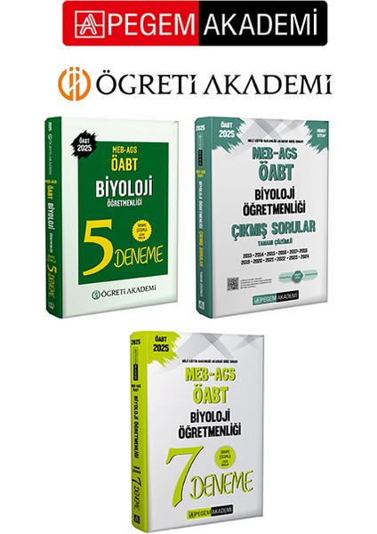 Pegem Akademi 2025 Meb Ags Öabt Biyoloji Öğretmenliği Tamamı Çözü