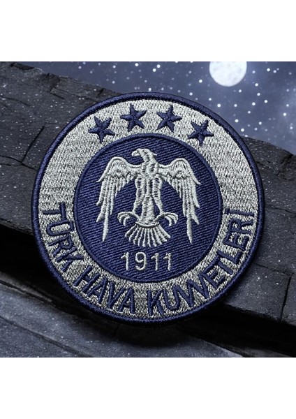 Türk Hava Kuvvetleri 1911 Nakış Patch Arma - 8 cm
