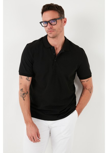 Pamuklu Regular Fit Düğmeli Polo Yaka 5'li Paket T Shirt Erkek T Shirt 5902127S5
