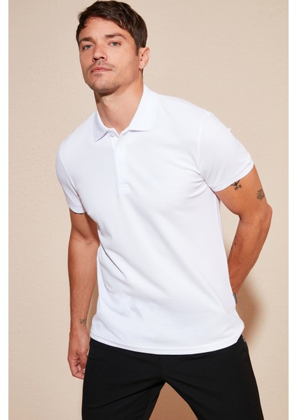 Pamuklu Regular Fit Düğmeli Polo Yaka 5'li Paket T Shirt Erkek T Shirt 5902127S5