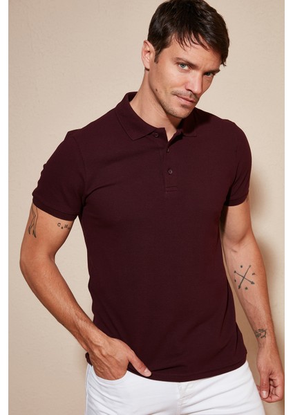 Pamuklu Regular Fit Düğmeli Polo Yaka 5'li Paket T Shirt Erkek T Shirt 5902127S5