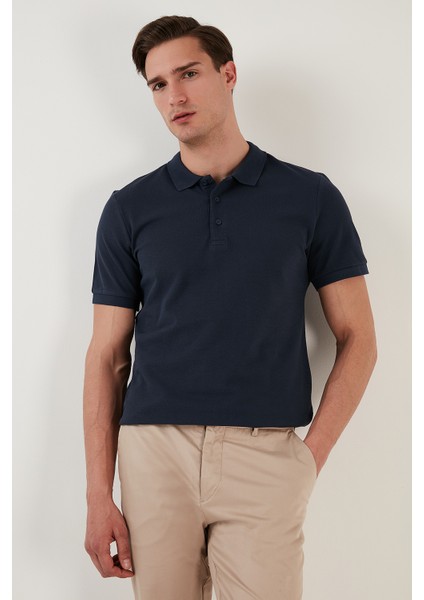 Pamuklu Regular Fit Düğmeli Polo Yaka 5'li Paket T Shirt Erkek T Shirt 5902127S5