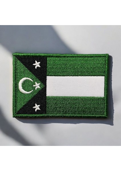 Batı Trakya Türkleri Bayrağı Peçi Patch Nakış - 8x5 cm