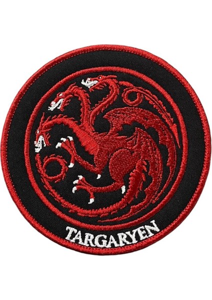 Game Of Thrones Targaryen Hanedanlık Peçi Patch - 9 cm