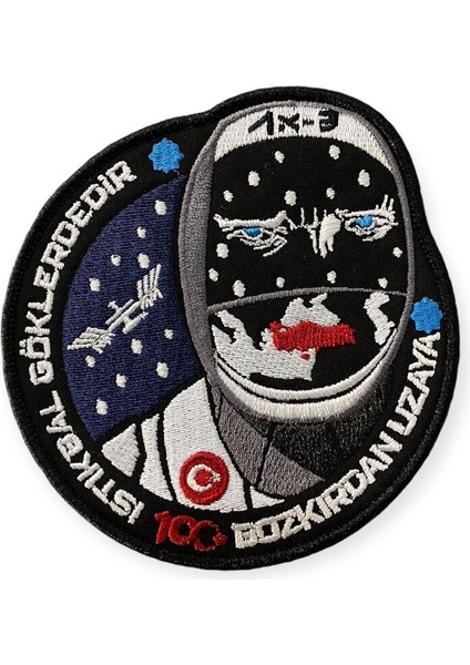 Istikbal Göklerdedir Bozkırdan Uzaya Patch Nakış - 10 cm
