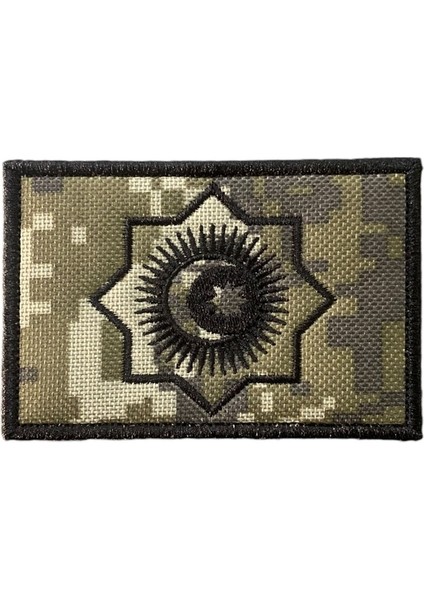 Kamuflaj Zemin Türk Devletleri Teşkilatı Bayrağı - 8x5 cm