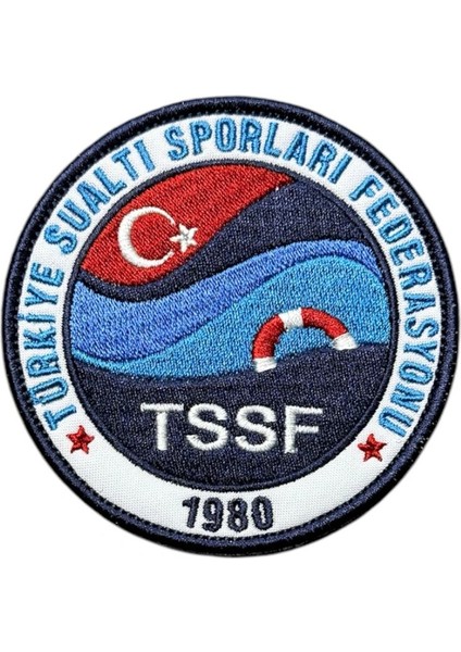 Türkiye Sualtı Sporları 1980 Tssf Nakış Patch - 9 cm