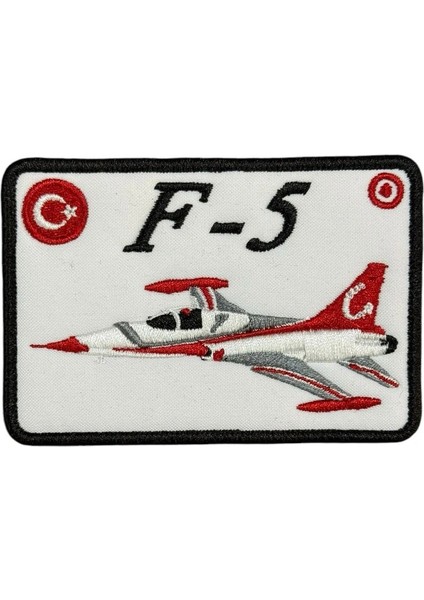 F 5 Savaş Uçağı Nakış Peç Patch - 10x7 Cm