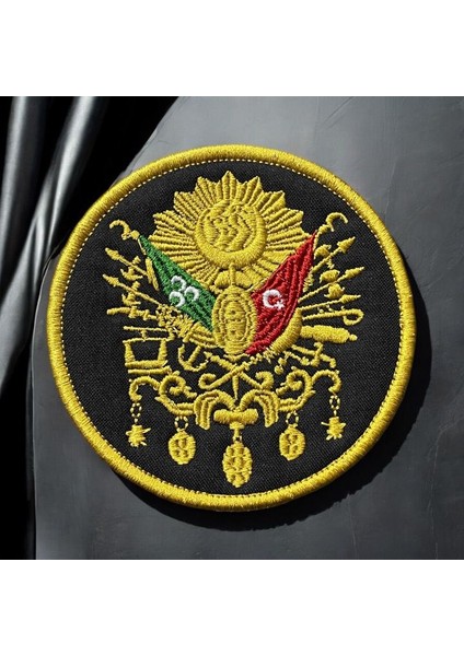 Osmanlı Devleti Arması Tuğrası Patch Peç Nakış - 8 cm