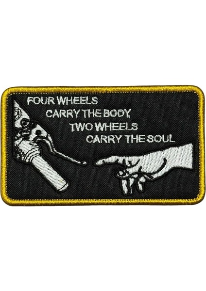 Motosiklet Tutkusu Morel Nakış Peç Patch - 10x6 Cm