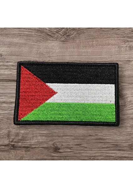 Filistin Bayrağı Patch Peç Arma - 8x5 cm
