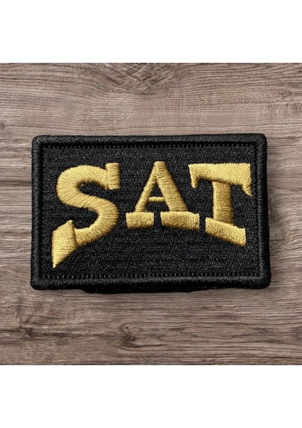 Siyah Zemin Sat Yazılı Patch Arma - 8x5 cm