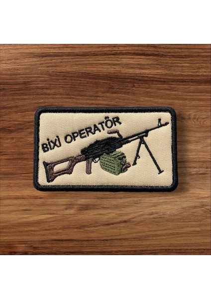 Tan Rengi Bixi Operatör Patch Arma - 10X6 cm